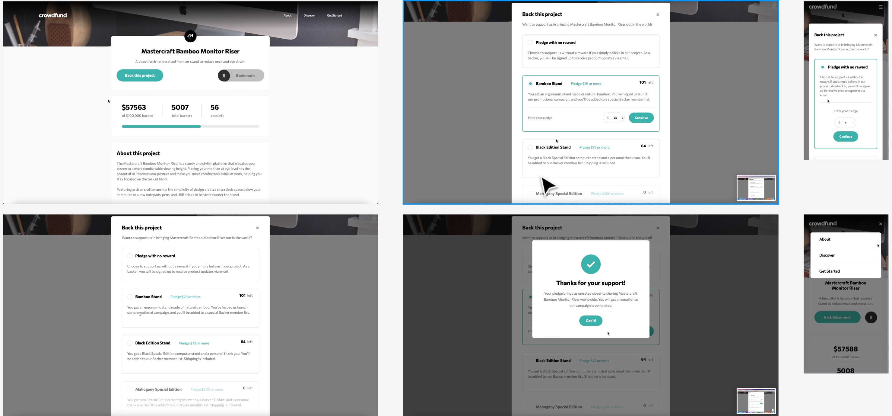 Crowdfunding product page