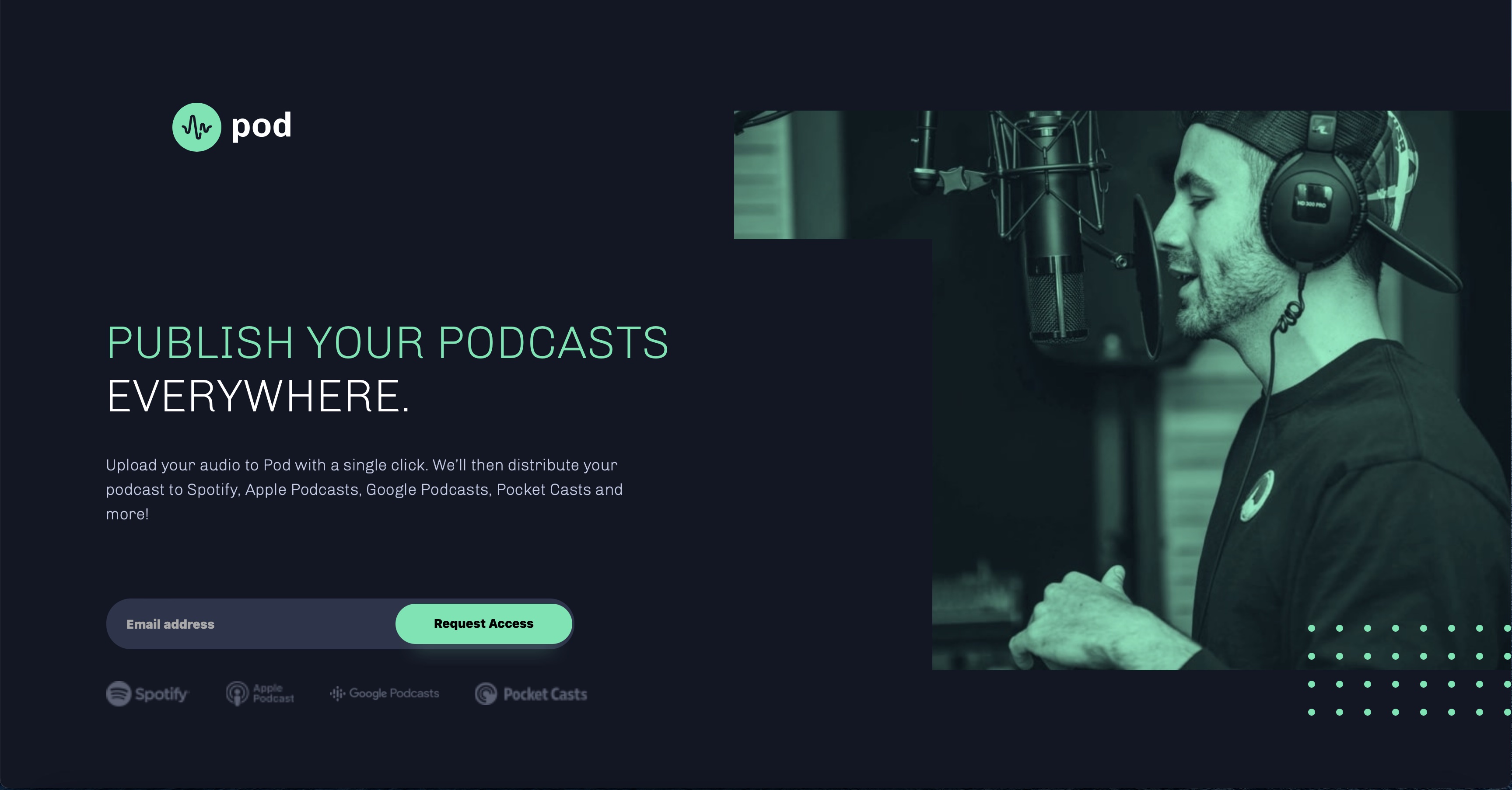 pod request access landing page